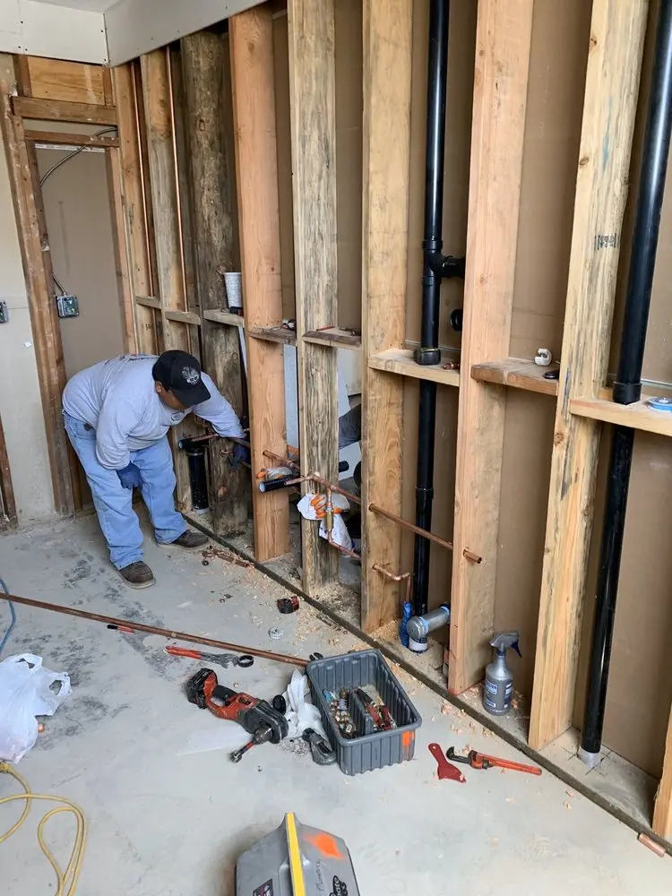 Commercial rough-in plumbing for Gas Line Repair in Wolcott